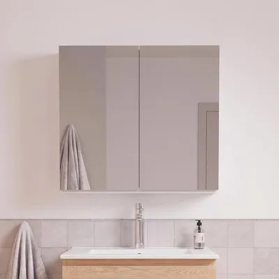 Produktbild von WILL 60 cm Badezimmerschrank mit Doppeltür und Spiegel