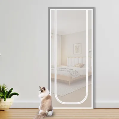 Zdjęcie produktu dla Miękka klapka dla kota, zabezpieczenie przed kradzieżą, ochrona przed komarami, 70 x 200 cm, biała