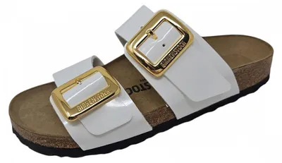 Produktbild von Birkenstock Sidney Cushion Buckle Pantolette Weiß in Gr. 37