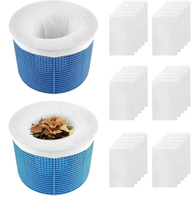 Imagen del producto de Juego de 30 fundas reutilizables para skimmer de piscina
