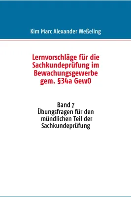 Produktbild von Lernvorschläge für die Sachkundeprüfung im Bewachungsgewerbe gem. §34a GewO