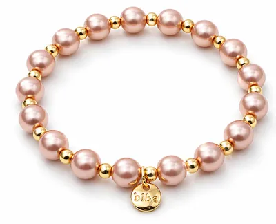 Image de Bracelet élastique, perles de couleur pastel rose, tendance été 2026, Biba