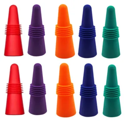 Silikon Weinflaschenstopfen 10er Set, wiederverwendbar, 6,1 x 2,3 cm