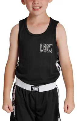 Produktbild von Kinder-Boxshirt, Trainingsmodell ICONIC, schwarz – Leone1947, Größe M