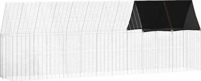 Produktbild von vidaXL Hühnerkäfig 2 pcs Silber 600 x 100 x 210 cm Verzinkter Stahl