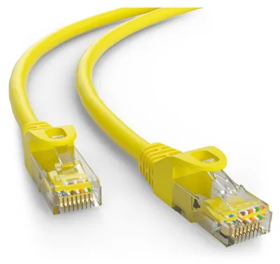 Produktbild von CAT 5e Netzwerkkabel, U/UTP, gelb, 0.25m
