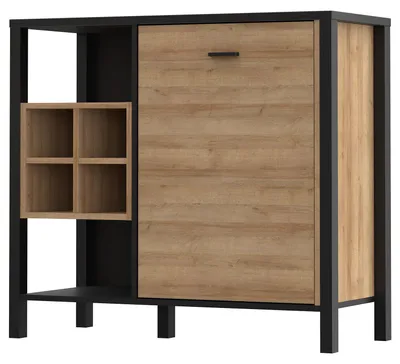 Produktbild von home24 Kommode - Eiche Riviera Nachbildung / Schwarz