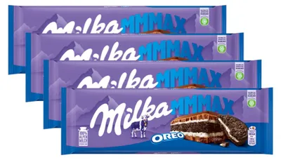 Produktbild von Milka Oreo Keks Schokolade aus Milchcreme und Oreo Keks 300g 4er Pack