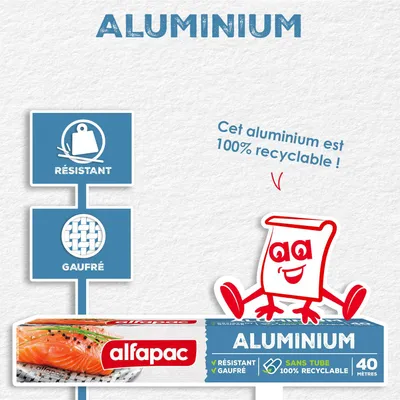 Image de Alfapac, film d'aluminium, 40 mètres