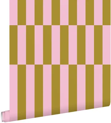 Imagen del producto de ESTAhome papel pintado rayas morado y verde 50 x 900 cm
