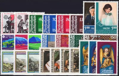 Produktbild von Liechtenstein 1982 postfrisch Nr. 791-815
