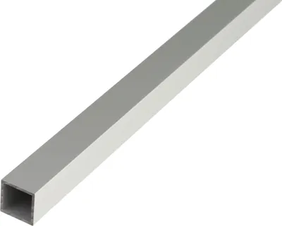 Immagine prodotto di Alberts 498092 Tubo quadrato, alluminio, anodizzato argento, 1000 x 10 x 10 mm, set da 10