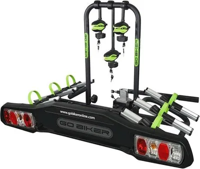 Produktbild von Famanu Fahrradträger für 3 Fahrräder - Anhängerkupplung mit Tragkraft bis 15 kg - Verstellbare Arme - Diebstahlschutz