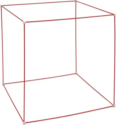 Produktbild von Betzold Kubikmeter-Modell, 12 Stäbe à 1m, 8 Eckverbinder, für Grundschul-Mathematik