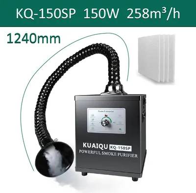 Produktbild von Lötrauchabsauger - KQ-150SP - 150 W Leistung - AC 110/220 V - UL- - Für Sandelholz/Weihrauch - Braun