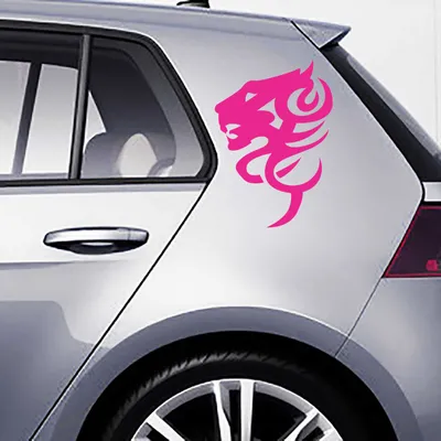 Produktbild von Aufkleber - Autoaufkleber-Set Tigertribal, 2 Stk. je 60cm x 42cm pink - Tuning Carystyling Heckscheibe Auto