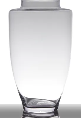 Produktbild von INNA-Glas Bodenvase Glas Lacey, Trichter - rund, klar, 31,5cm, Ø 18cm - Große Vase - Deko Vase