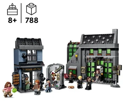 Productafbeelding van LEGO Harry Potter 76471 De Magische Winkels van Winkelsteeg, Bouwset, vanaf 8 jaar, Barjow en Beurk, Het Goudsnuit