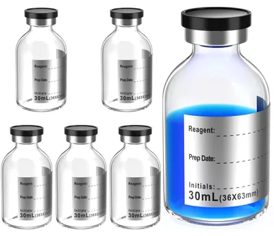 Leere sterile Flasche 30 ml, 8 Stück, Borosilikatglas