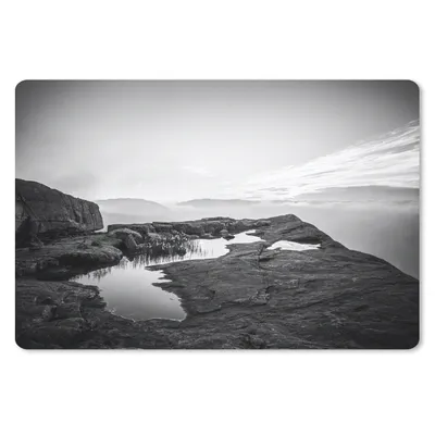 Produktbild von MuchoWow® Mauspad Mousepad Naturfoto schwarz-weiß 27x18 cm - Mousepads - Maus Mat - Pad - Mausunterlage - Büroartikel - Desk Matten