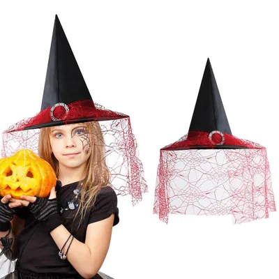 Produktbild von Hexenhut, Kostümzubehör, spitzer Hut, Einheitsgröße, für Halloween