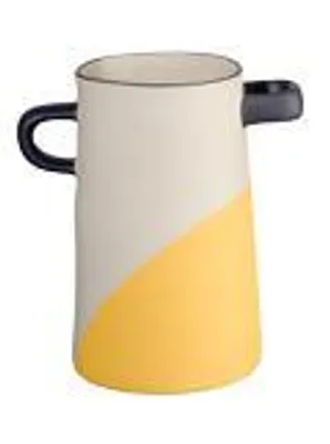 Produktbild von ASA Selection Rayu Vase, Tischvase, Dekovase, Blumenvase, Steinzeug, Gelb Getunkt, H 17 cm, 84802130