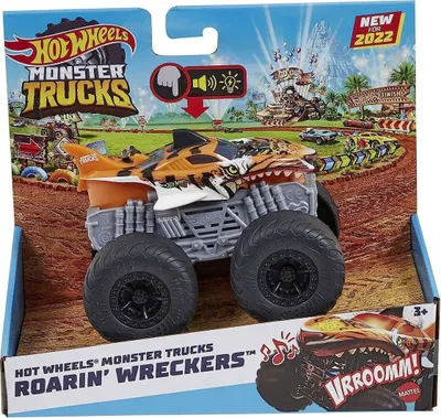 Productafbeelding van Hot Wheels Monster Trucks 1:43 Tiger Shark met licht- en geluidseffecten