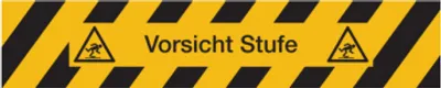 Produktbild von Dreifke® Antirutschbelag, Vorsicht Stufe, schwarz/gelb, 130 x 650 mm, R11, 1 ...