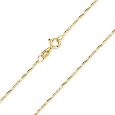 Produktbild von MATERIA Schmuck 925 Silber feine Panzerkette vergoldet 1mm - Damen Halskette gold in 40 45 50 60 70 80 cm #K69
