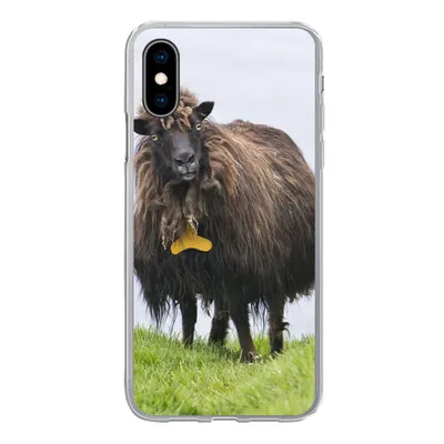 Produktbild von MuchoWow® Handyhülle Schutzhülle Hülle für iPhone X Schafe - Braun - Meer Silikon Softcase Handy Hülle - Handyhülle