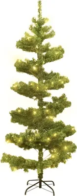 Produktbild von vidaXL Spiral-Weihnachtsbaum mit Beleuchtung und Ständer Grün 150 cm