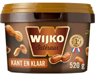 Image de Wijko Satésaus Kant-en-Klaar 520 ml – Sauce aux cacahuètes prête à l'emploi pour saté et plus