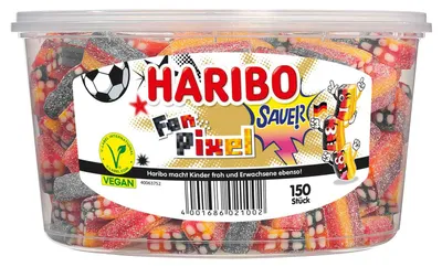 Produktbild von Haribo Fan Pixel sauer vegan 150er