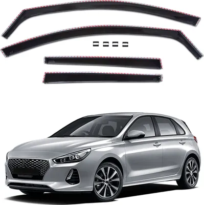 Image de GP Déflecteurs Deflecteurs D'Air Pour Hyundai i30 Depuis 2017 Hatchback 4pcs, Aérodynamique, Montage Facile