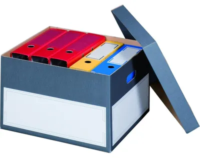 Produktbild von 5x Archivbox mit Deckel 440x380x290mm anthrazit