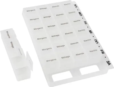 Produktbild von 7 Tage Pillenbox Medikamentenbox Tablettenbox Pillendose Wochenbox Spender Dose