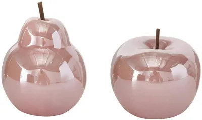 Produktbild von Apfel + Birne Perly Porzellan rosa 2er Set  Ø 10 cm,