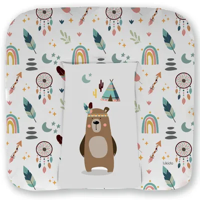 Productafbeelding van Kikido Aankleedkussen 75x70 - Aankleedkussen Baby Zacht, Makkelijk Schoon te Maken, Waterdicht - Teddy