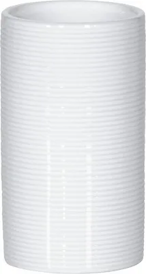 Produktbild von Zahnputzbecher Spirella Tube-Ribbed weiß