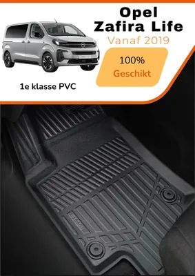 Productafbeelding van Opel Zafira Life 2019-heden – Premium vloermatten met carbonlook – Gemaakt van hoogwaardig TPE-materiaal – Bescherming tegen alle weersomstandigheden – Verhoogde randen – Antislip