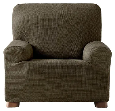 Elastischer Sofabezug 1-Sitzer, Polyester-Baumwolle, Braun, 37x29x5 cm