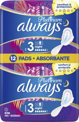Immagine prodotto di Assorbenti Always Platinum Ultra Night taglia 3 - 12 pezzi