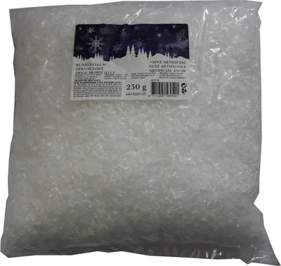 Produktbild von Kunstschnee zum streuen Streuschnee 250g Deko Schnee Weihnachts Dekoration Fensterdeko