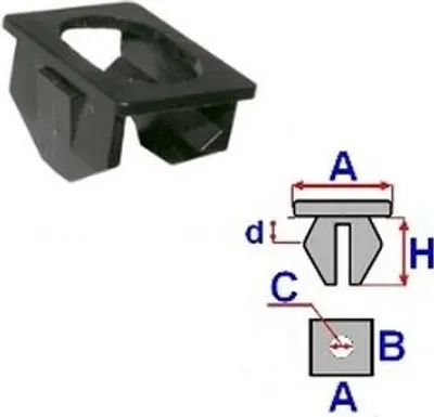 Image de ROMIX Clip moulure / protection C60383 pour BMW 3 Touring (E91) 3 Limousine (E46)