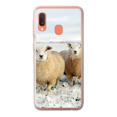 Produktbild von MuchoWow® Handyhülle Schutzhülle Hülle für Samsung Galaxy A20e Gruppe von neugierigen Schafen Silikon Softcase Handy Hülle - Abdeckung