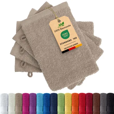 Produktbild von 4er-Set ARIZONA Handtuch-Serie von AR Line – 100% Baumwolle, 500 g/m², 4er-Set Waschhandschuhe 15x21 cm, Beige