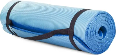 Produktbild von Yogamatte Pilates Fitnessmatte Gymnastikmatte Bodenmatte Sport, Farbe:Blau