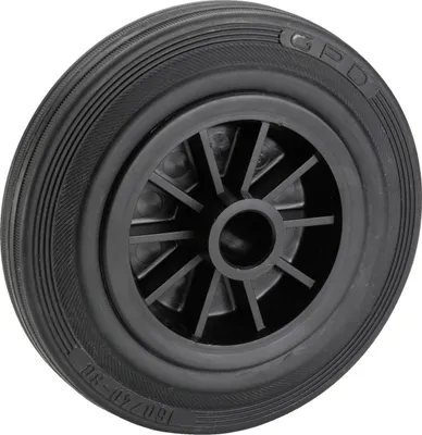 Produktbild von Dörner & Helmer Transportgeräterollen Rad Vollgummi100 x 30 mm Traglast 60 kg
