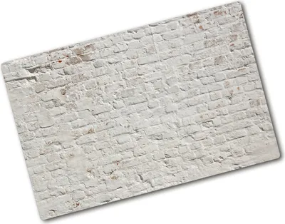 Produktbild von Tulup Glas Herdabdeckplatte - 80x52 cm - Glaskeramikkochfeld-Abdeckung Spritzschutz Glasabdeckplatte - Einteilig - Sonstige - Backsteinmauer - Weiß