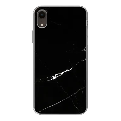 Produktbild von MuchoWow® Handyhülle Schutzhülle Hülle für iPhone XR Marmor - Schwarz - Natursteine Silikon Softcase Handy Hülle - Schutzdeckel